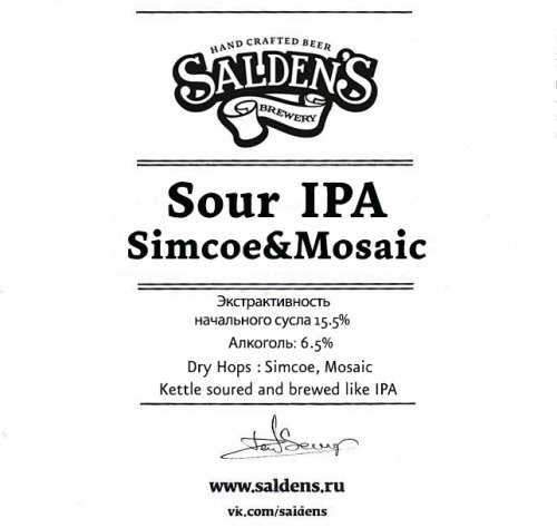 Sour IPA Simcoe & Mosaic