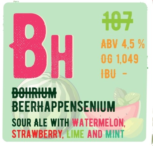 BeerHappensenium Watermelon, Strawberry, Lime And Mint