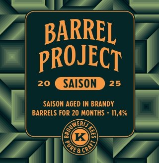 Barrel Project 2025, Dark Saison Aged In Brandy Barrels