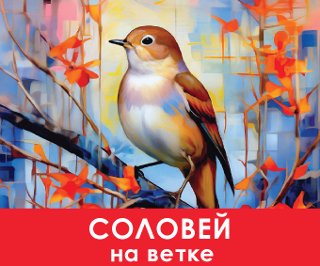 Соловей на ветке