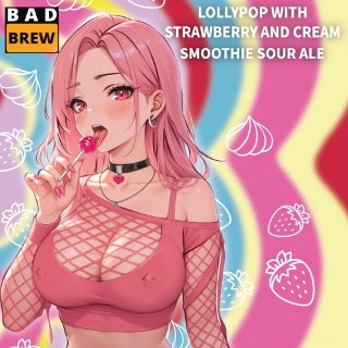LOLLYPOP WITH STRAWBERRY AND CREAM