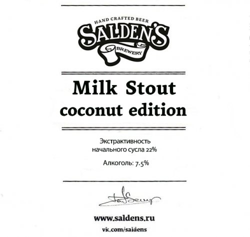Milk Stout Coconut Edition