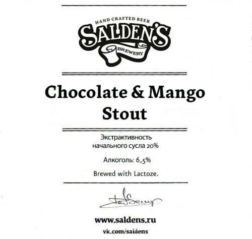 Chocolate & Mango Stout