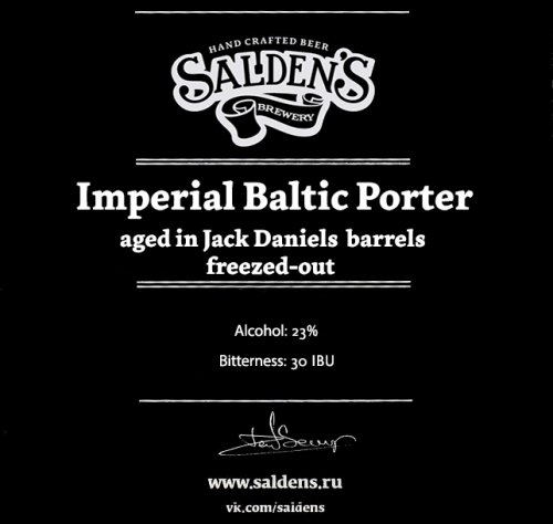 Imperial  Baltic Porter Freezed-out Aged In Jack Daniels Barrels