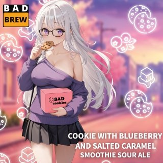 COOKIE WITH BLUBBERRY AND SALTED CARAMEL
