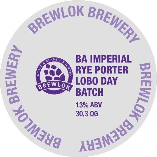 BA Imperial Rye Porter Lobo Day Batch